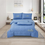 Bedding set - Light Blue Embroidered Six-Piece Set